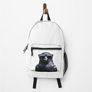 Carrion crow Bird wearing sunglasses Backpack