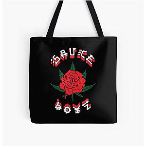 Eladio Carrion Tshirt Eladio Carrion Sauce Boyz Rose All Over Print Tote Bag