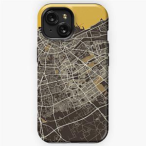 Casablanca City Map of Morocco - Pastel iPhone Tough Case