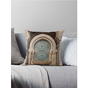 Fountain in Casablanca, Morocco Throw Pillow