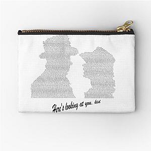 Casablanca Ending Scene Image and Dialogue Zipper Pouch