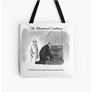 Funny Phantom of the Opera  Casablanca Cartoon Humor All Over Print Tote Bag