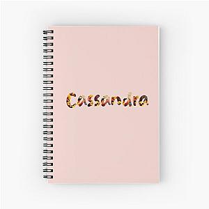 Floral Spiral Notebook with Cassandra Name and Flowers