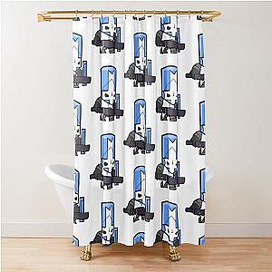 Castle Crashers Blue Knight Shower Curtain