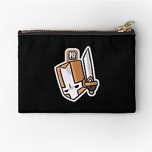 Castle Crashers Orange Zipper Pouch