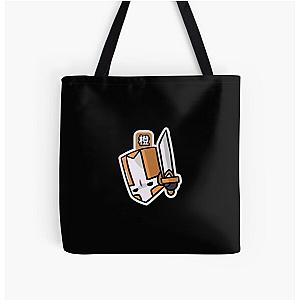 Castle Crashers Orange Knight Over Print Tote Bag
