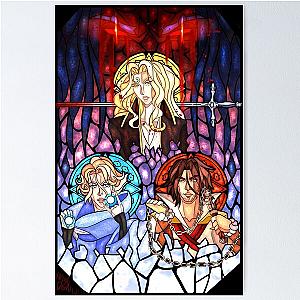 Castlevania Netflix Series, Trevor, Alucard, and Sypha, Stained Glass Poster