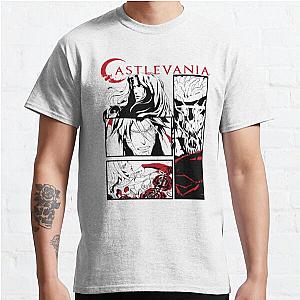 Castlevania Black & White Comic Panels Classic T-Shirt