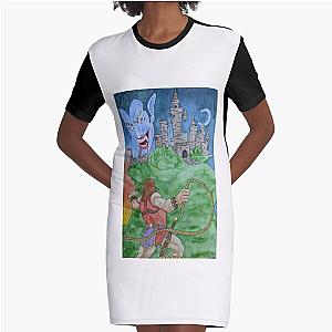 Castlevania Watercolor Graphic T-Shirt Dress