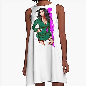 Catherine Zeta Jones - An illustration by Paul Cemmick A-Line Dress