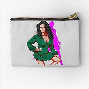 Catherine Zeta Jones - An illustration by Paul Cemmick Zipper Pouch