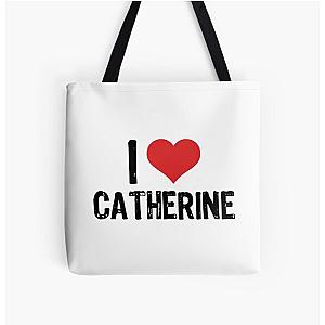 I Love Catherine All Over Print Tote Bag