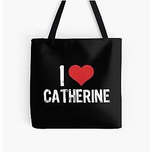 I Love Catherine All Over Print Tote Bag