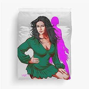 Catherine Zeta Jones - An illustration by Paul Cemmick Duvet Cover