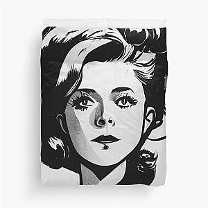 Catherine Deneuve portrait drawing Duvet Cover