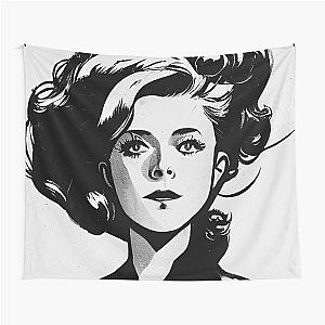 Catherine Deneuve portrait drawing Tapestry