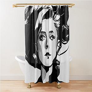 Catherine Deneuve portrait drawing Shower Curtain