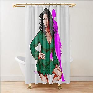 Catherine Zeta Jones - An illustration by Paul Cemmick Shower Curtain