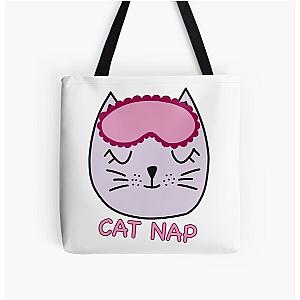 Cute Catnap All Over Print Tote Bag