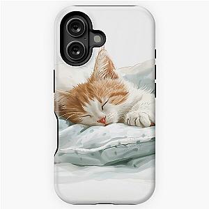 Cute kitten taking a catnap 27 iPhone Tough Case