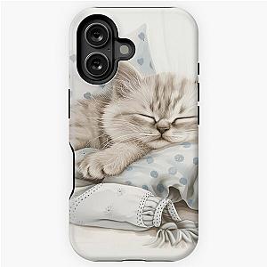 Cute kitten taking a catnap 26 iPhone Tough Case