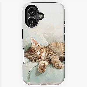 Cute kitten taking a catnap 30 iPhone Tough Case