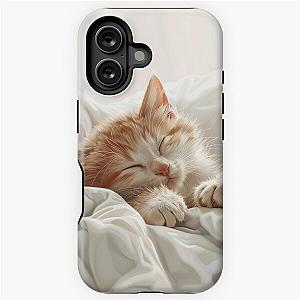 Cute kitten taking a catnap 24 iPhone Tough Case