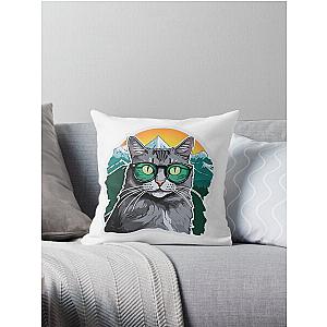 Catnap Forever Sunrise Over Snowcapped Mountains Throw Pillow