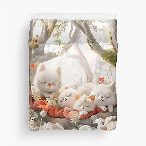 Cute kitten taking a catnap 40 Duvet Cover