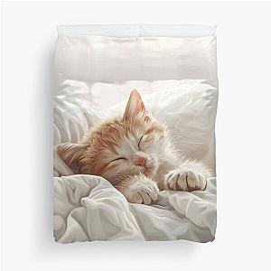 Cute kitten taking a catnap 24 Duvet Cover