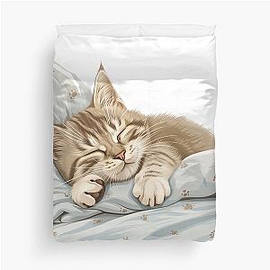 Cute kitten taking a catnap 28 Duvet Cover