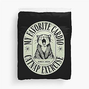 Funny catnap Cute Cat My Favorite Cardio Catnap Exercise napping Animals Duvet Cover