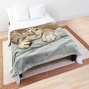 Cute kitten taking a catnap 28 Comforter