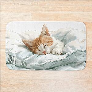 Cute kitten taking a catnap 27 Bath Mat