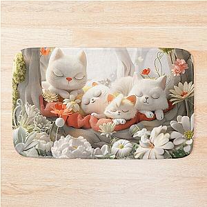 Cute kitten taking a catnap 40 Bath Mat