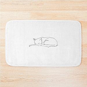 Cat catnap sketch Bath Mat