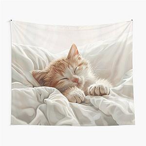 Cute kitten taking a catnap 24 Tapestry