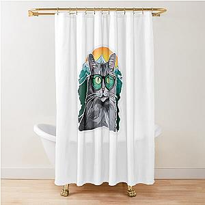 Catnap Forever Sunrise Over Snowcapped Mountains Shower Curtain