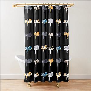 Cat Sticker Pack - Gift Ideas - Cute Pet - Catnap Sleep  Shower Curtain