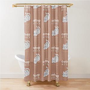 Catnap Attack Shower Curtain