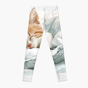 Cute kitten taking a catnap 27 Leggings