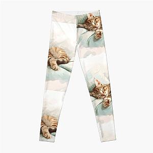 Cute kitten taking a catnap 30 Leggings