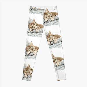 Cute kitten taking a catnap 28 Leggings