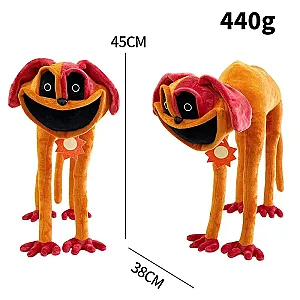 45cm Big Size Smiling Critters Plush Toys Orange Dog Plushie Doll Kawaii Stuffed Noel Decoration 2024 Navidad Gift for Kid