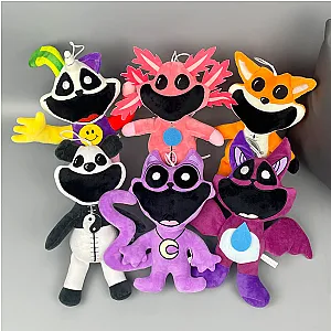 2024 New Smiling Critters Game Series Plush Toys Terror Monster Big Mouth Purple Cat Terrifying Purple Cat Stuffed Plush Gift