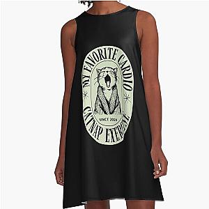 Funny catnap Cute Cat My Favorite Cardio Catnap Exercise napping Animals A-Line Dress