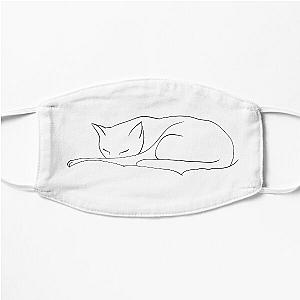 Cat catnap sketch Flat Mask