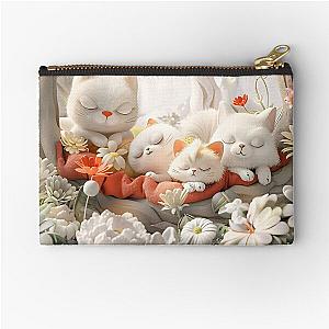 Cute kitten taking a catnap 40 Zipper Pouch