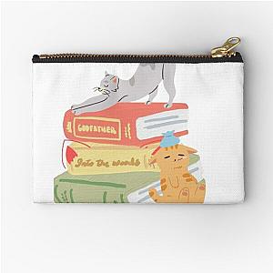 "Catnap" Recharging Feline: Embracing the Art of the Catnap (Unisex T-Shirt) Zipper Pouch