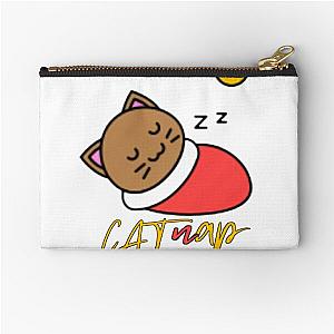 Catnap with red blanket  Zipper Pouch